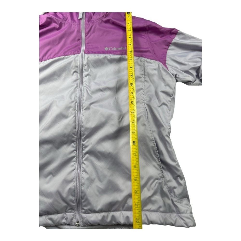 Columbia windbreaker hoodie fleece lined Sz M Women's Lavender Lilac Ski - Picture 12 of 16